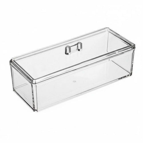 3-Compartment Clear Box Transparent Design Display Case particle-resistantproofprotective for Study Room