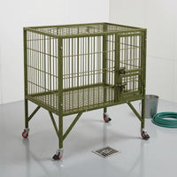 Galvanized Steel Outdoor Dog Kennel Wire Mesh Heavy Duty Dog Kennel Latch Door Pet Enclosure Weather-Resistant for Large Dogs