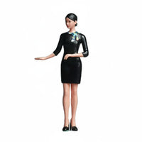 Flight Attendant Figurine Artisanal Miniature Model Scene Building