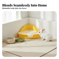 Small Pet Toilet Box Anti-Tip Guinea Pig Corner Toilet Pet Corner Litter Pan Detachable Design Small Pet Potty Removable Grate