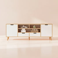 TV Stand with Storage NordicTV Stand Cabinet Modern Media Console for Living Room, Apartment