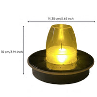 Solar Floating Candle Lamp Fire Fire-Safe Outdoor Decor Flickering for Pools