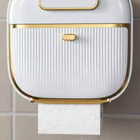 Wall Mounted Tissue Box Holder Multi Functional No Tissue Box Space Saving
