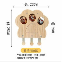 爆款热销现货打地鼠逗猫玩具实木宠物猫抓板窝磨爪神器猫抓板新款