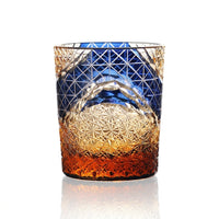 Hand-carved Crystal Whiskey Glass, Japanese Style