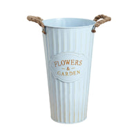 Metal Flower Vessel Tapered Shape Vintage Flower Vessel Indoor and Outdoor Use