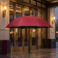 Sun Sheltering Straight Umbrella Waterproof Long-Shaft Umbrella Windproof Heavy Duty for Hotels, Businesses, Commute, Promotional Events