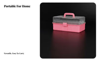 3-Tier Folding storage case Foldable Organizer Box adaptable for School, Car, Kids