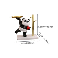 Panda Key Holder Panda Tray Organizer Easy to Clean House Decoration