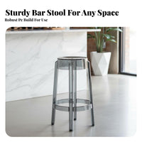 Transparent Bar Stool Minimalist aesthetic Counter Chair Modern Design for Pub, Cafe