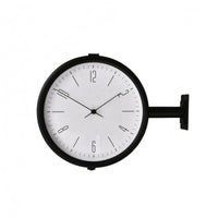 Double-Sided Wall Clock Horizontal Arm Home Decor Analog