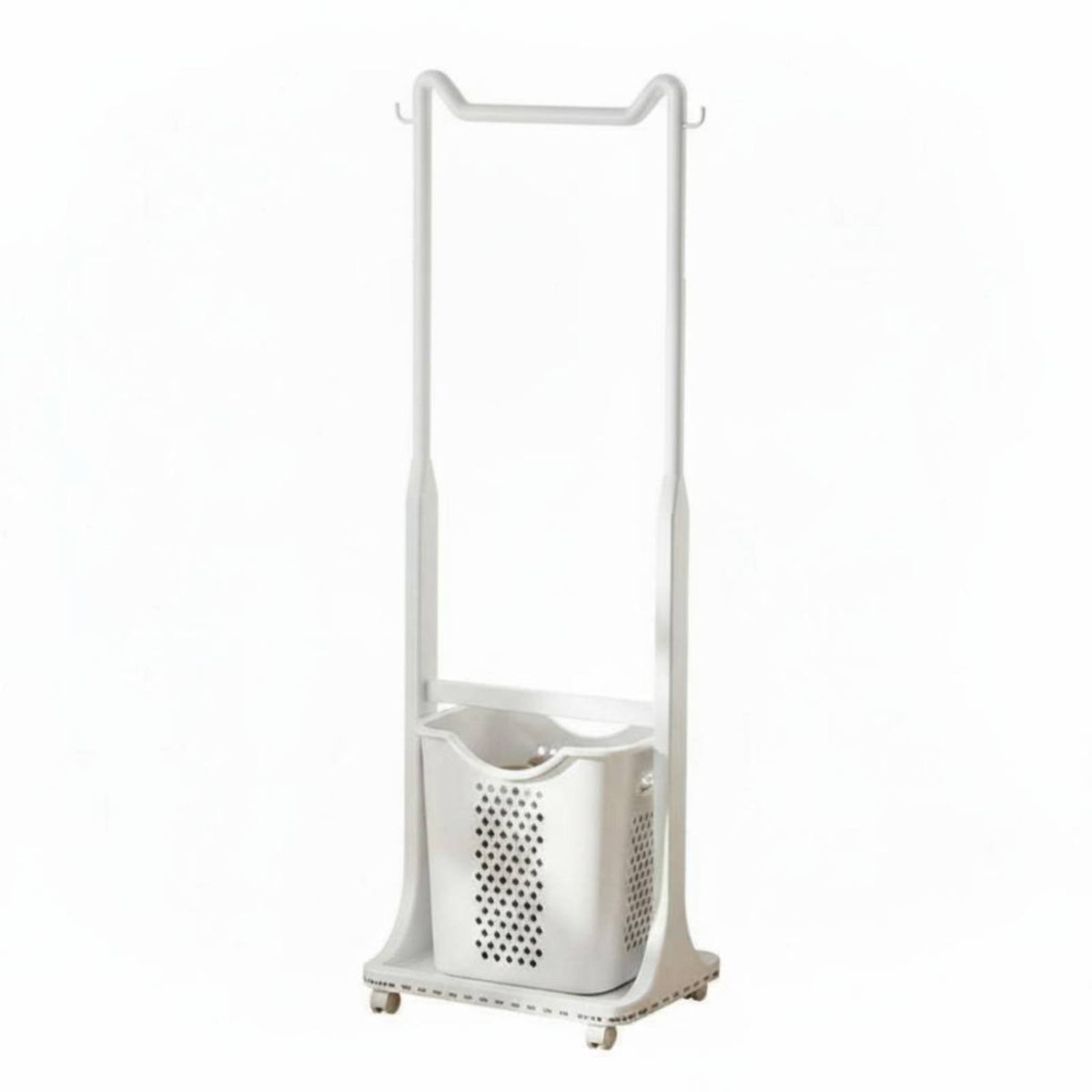Valet Stand with Laundry Baskets Stable Structure Clothing Rack for Small Areas