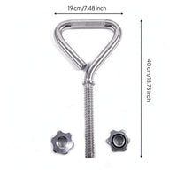 Knurled Dumbbell Handle with Star Collars Adjustable Threaded Dumbbell Handle Secure Weight Training Equipment Heavy-Duty for Weightlifters