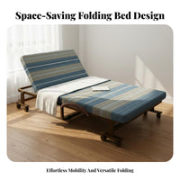 Portable Rest Cot Foldable Design Single Folding Bed Space-Saving Single Person Futon Bed for Office Workers, Small Apartments, Guest Room