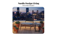 4 Pieces 4-Piece Wicker Chat Set Modern Minimalist Design 4-Piece Wicker Sofa Set Sturdy Duty Easy Assembly for Garden