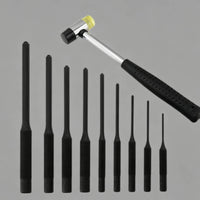 9 Pieces Drift Punch Hammer Set Carbon Steel Drift Punch and Hammer Kit Storage