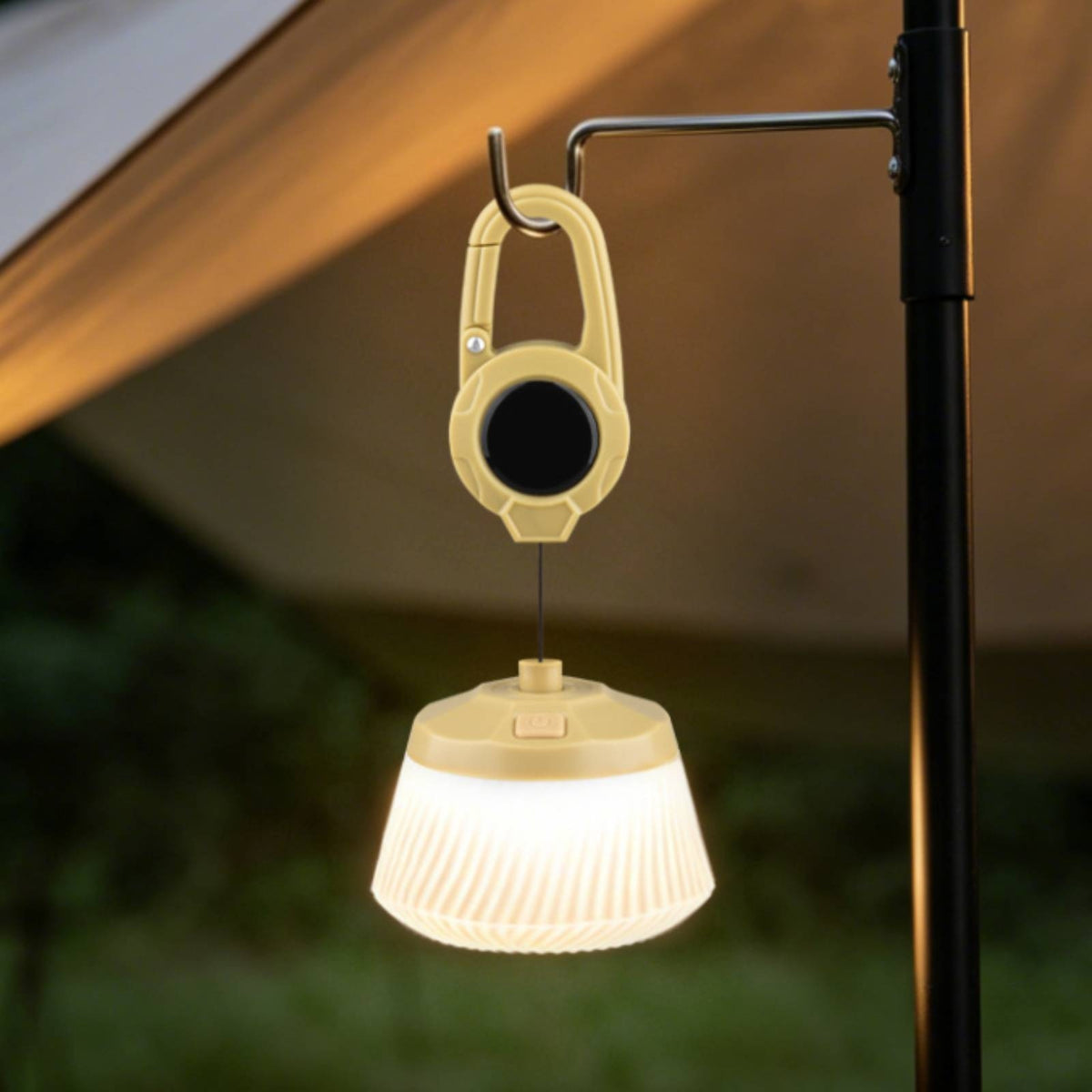 Adjustable-Length Rechargeable Lantern Compact Camping Lantern Long Battery Life Rechargeable Light with Handle Portable for Campers, Travelers, Tents, Patio