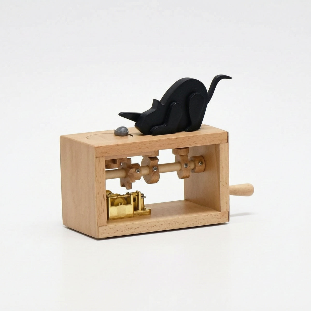 musical box with Open Compartment Manual Hand Crank musical box Nostalgic Decor for Desk