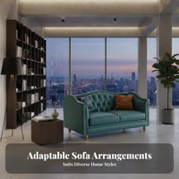 Three-Seater Leather Sofa Light Luxury design Modern Multi-Seater Couch Available in Multiple Sizes Living Room Seating for Families, Office Reception