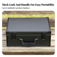 Foam-Lined Graded Card Slab Case Divided Compartments Card Slab Case Aluminum-Alloy Hard-Shell
