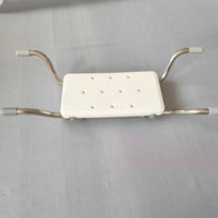 Non-Slip Stainless Steel Bathtub Stool with Backrest and Armrests