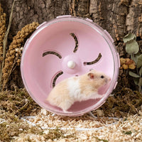 12cm Hamster Wheel and Nocturnal Pet Wheel, Quiet Hamster Exercise Wheel with Stand for Dwarf Hamsters, Sphere-Bearing Smooth Surface