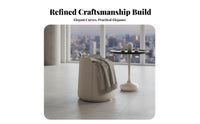 Round Padded Stool Luxurious Design Vanity Chair Sturdy Construction for Bedroom