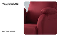 Fabric Recliner with Footrest Reclinable Gaming Seat Headrest Pillow Support for Internet Cafe