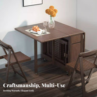 Expandable Panel Table Foldable Transformable Dining Table Lengthenable Modern Design for Small Apartment Dwellers, Hosts