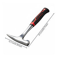 High Carbon Steel Prospecting Hammer Anti-Slip Handle Geologist Hammer Single-Piece Forged for Prospectors