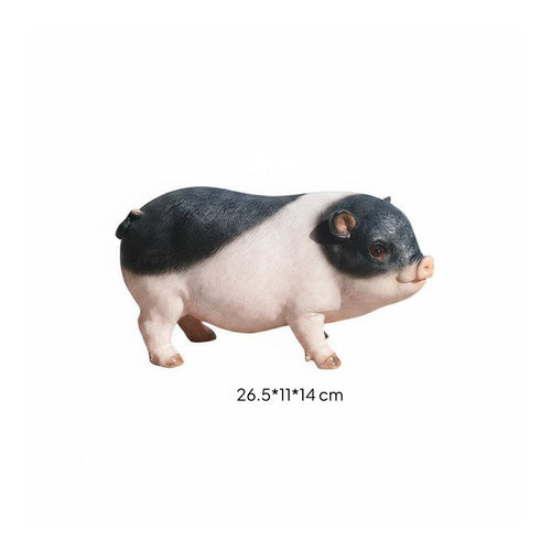 5 Pieces Pig Figurine Realistic Resin Pig Statue Outdoor-Friendly