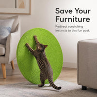 Carrot Cat Scratching Post with Sisal Rope, Vertical Cat Scratcher Toy for Pet Cats