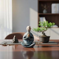 Turtle Meditation Statue Peaceful Design Relaxing Touch for Desktop