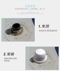 RV Mushroom Head Roof Vent Exhaust Fan with Round Top-Mount Outlet