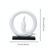 Resin Hand Figurine Creative Decor Finger Sculpture Textured Finish for Entryway