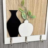 Wedding Gift Vase, Wooden Single Flower Vase, Wall-Mounted, Frame House Style, Modern Design