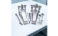 Double Bass Drum Pedal Metal Double Pedal with a Drive Shaft Shaft Stable Hardware for Drummers, Stage, Studio