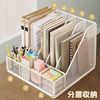 Office Desktop Metal File Organizer Rack for Desk