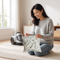 100 Pieces Disposable Vacuum Filter Cover Pre-filter Mesh Sleeve Sock Nonwoven Textile Elastic Opening Convenient Replacement Suitable for Household Cleaning Maintenance