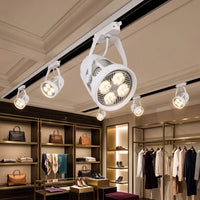 Iron Light Fixture for Kitchen and Living Room, Pack of 60 Ceiling Spotlights for Clothing Store Lighting, E27 Adjustable PAR30, 115*140mm