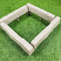8 Pieces No-Excavation Garden Edging Decorative Lawn Edging with Interlocking Design Easy to Install Garden Barrier Sturdy for Homeowners