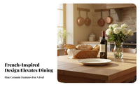 French Ceramic Tableware Set, Underglaze Color, Elegant Bowls & Plates, Home Dining, Microwave Gift Choice