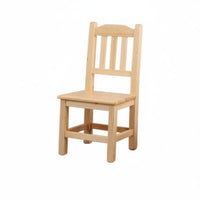 Wooden Stool with Backrest full Wood Construction Household Furniture