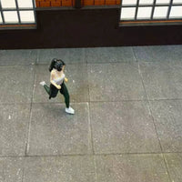Miniature Running Woman Statue Painted Running Woman Miniature Resin