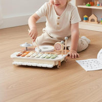 Xylophone Drum Set Hand-Eye Coordination Percussion Playset Multifunction