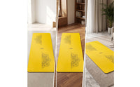 Non-Slip Fitness Mat with Alignment Lines Eco-Friendly Fitness Mat Cushioned Thick for Yogis, Fitness Enthusiasts, Pilates