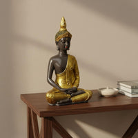 Thai Buddha Figurine Southeast Asian Design House Decoration Gilded Finish