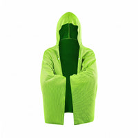 Hooded Cooling Towel Cloak Lightweight Snap-Front Towel Cloak Absorbent