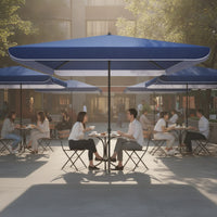Advertising Umbrella without Base Sun-Shading Outdoor Umbrella with Double-Layer Textile Rainsheltering Square for Vendors