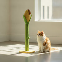 Cat Scratching Pole Scratch-Resistant Sisal Cat Scratcher Space-Saving Pet Supply for Cats, Kittens, Living Room, Apartment